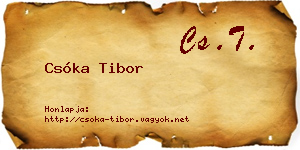 Csóka Tibor névjegykártya
