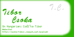 tibor csoka business card